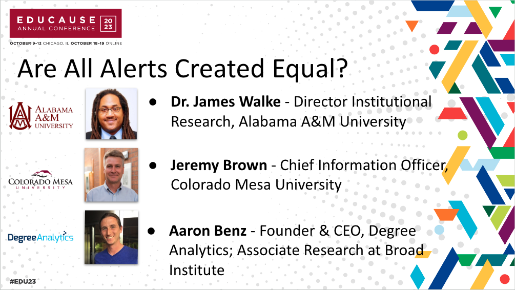 Educause Panel: Are All Alerts Created Equal?