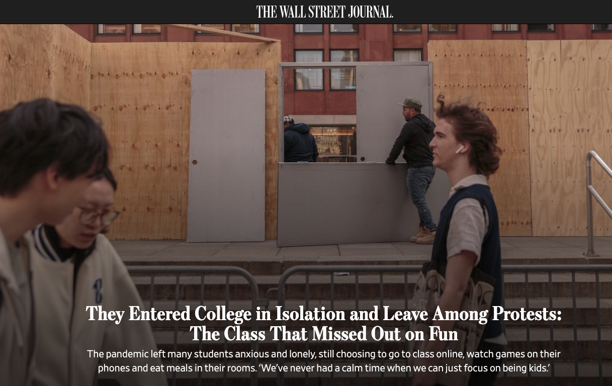 Degree Analytics Featured in the WSJ - Understanding How Campus has Changed Since Pre-Pandemic